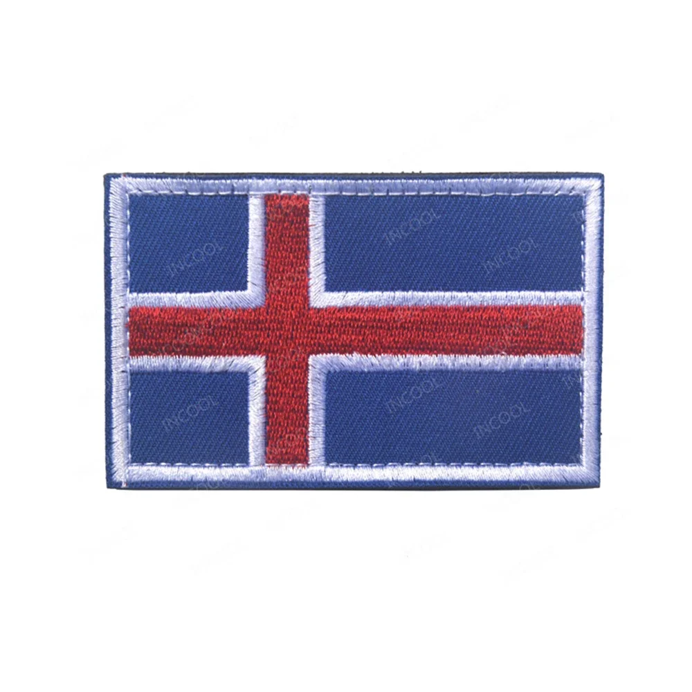 Parche de goma de PVC bordado con bandera de Noruega, parches islandeses para mochila y ropa - imagen 5