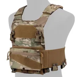 Chaleco táctico portador de placas Airsoft – Bolsillos elásticos para combate y caza