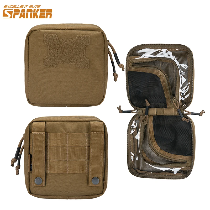 Bolsa SPANKER 500D Molle, riñonera táctica, botiquín de primeros auxilios, bolsa de herramientas EDC para exteriores, chaleco/mochila, bolsa compacta de caza