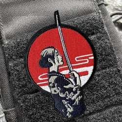 Parche bordado samurái japonés – Insignia táctica con velcro