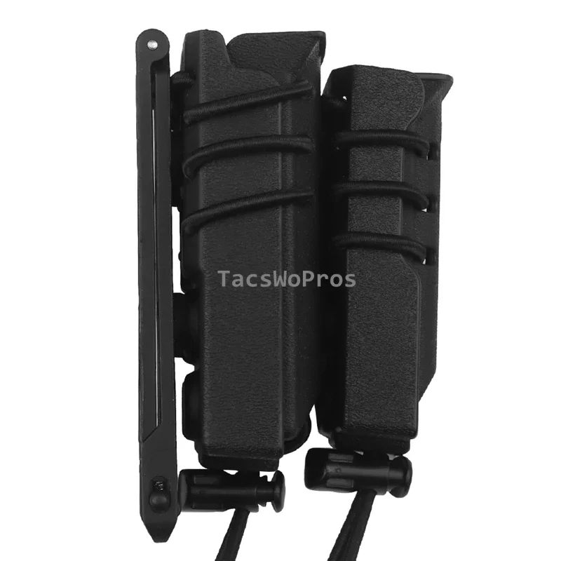 Bolsas dobles Mag de 9mm y 5,56 MM, funda cartuchera táctica AR M4 para Paintball, juego de guerra, funda cartuchera para caza, Airsoft, Molle, bolsa para revistas - imagen 4
