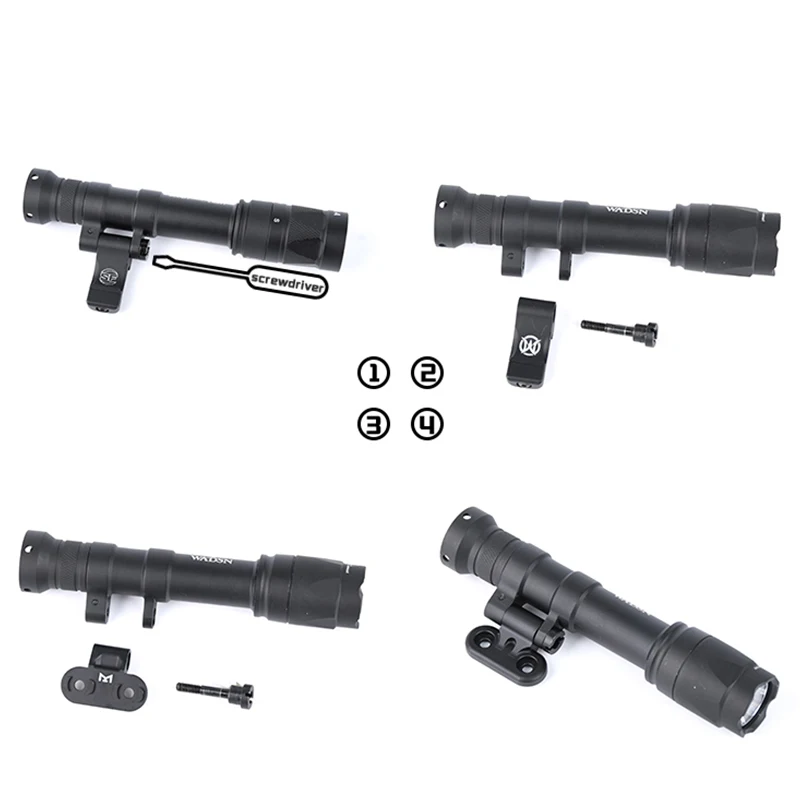 WADSN-linterna táctica M640 para Rifle AR15, luz estroboscópica Mlok Keymod Picatinny, riel de 20mm, lámpara de caza Airsoft para exteriores - imagen 5