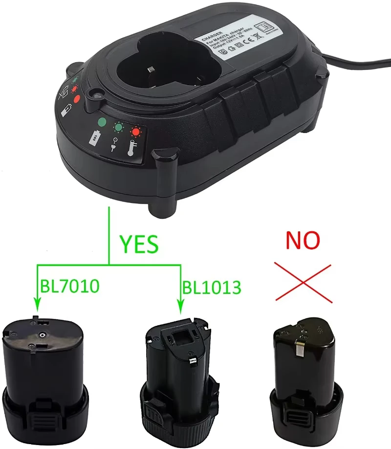 Cargador batería Makita BL1013 BL1014 para taladro eléctrico - imagen 3