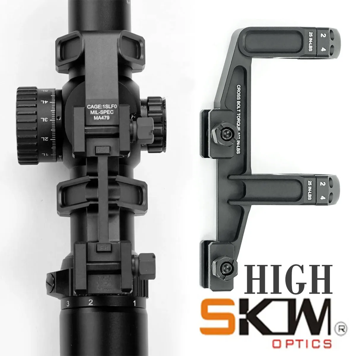 SKWoptics - Anillos de alcance de 30 mm, AR15 alto, montaje CNC, rieles Picatinny 1913, - imagen 5