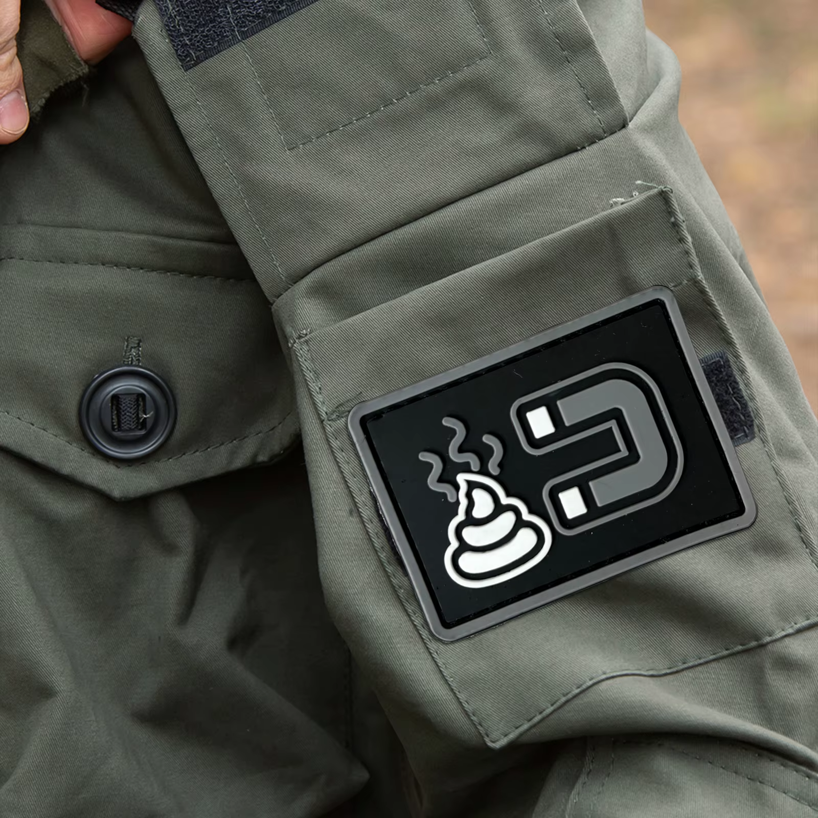 Parche táctico PVC con imán y velcro para Airsoft mochilas - imagen 2