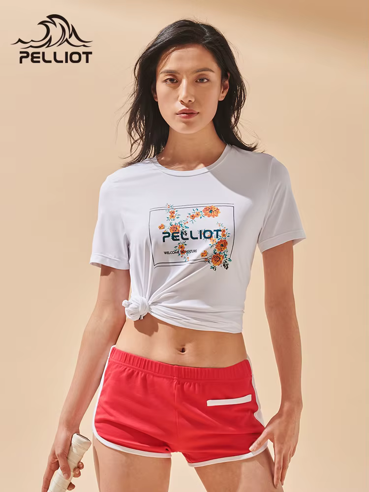 Camiseta de secado rápido para hombre y mujer, camisa veraniega de cuello redondo con estampado de marea, manga corta, secado elástico, versátil - imagen 4