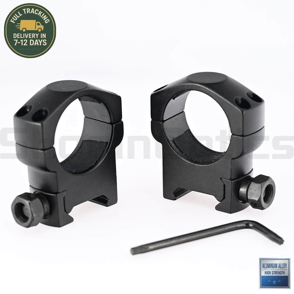 Shooin Optics Anillos de alcance de 30 mm y 1,25 pulgadas para montaje en riel Weaver/Picatinny de 20 mm, aluminio duro resistente - imagen 5