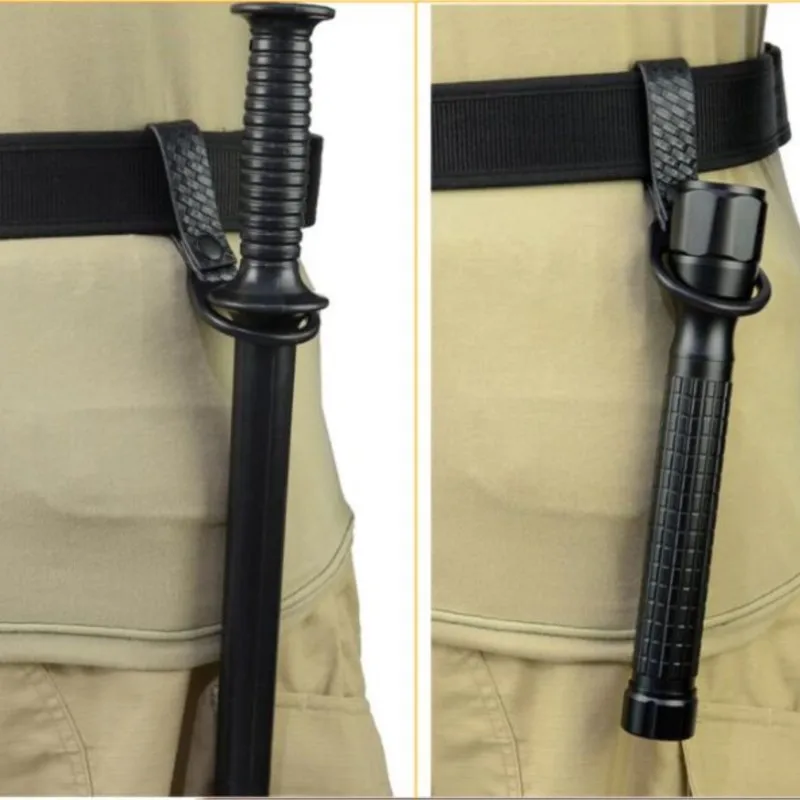 Soporte de cinturón de cuero de nailon para linterna táctica d-cell, soporte de anillo para linterna, cinturón de servicio, soporte de anillo de bastón, estilo deslizante - imagen 3