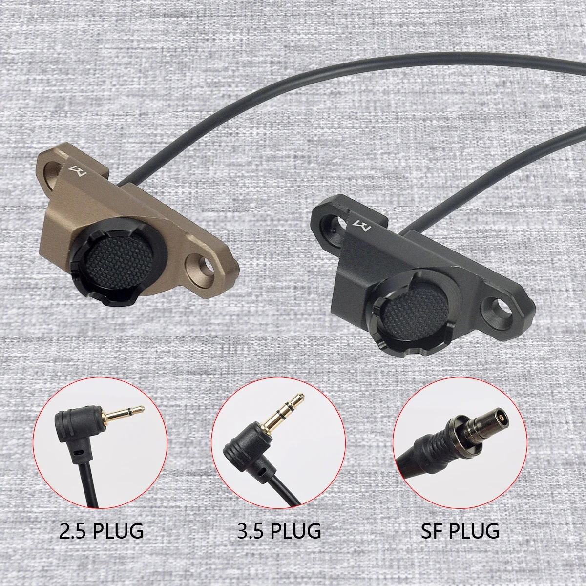 Interruptor remoto de presión de botón caliente de la unidad táctica para linterna SureFire M300 M600 DBAL-A2 PEQ15 enchufe de 2,5mm compatible con Keymod m-lok - imagen 5
