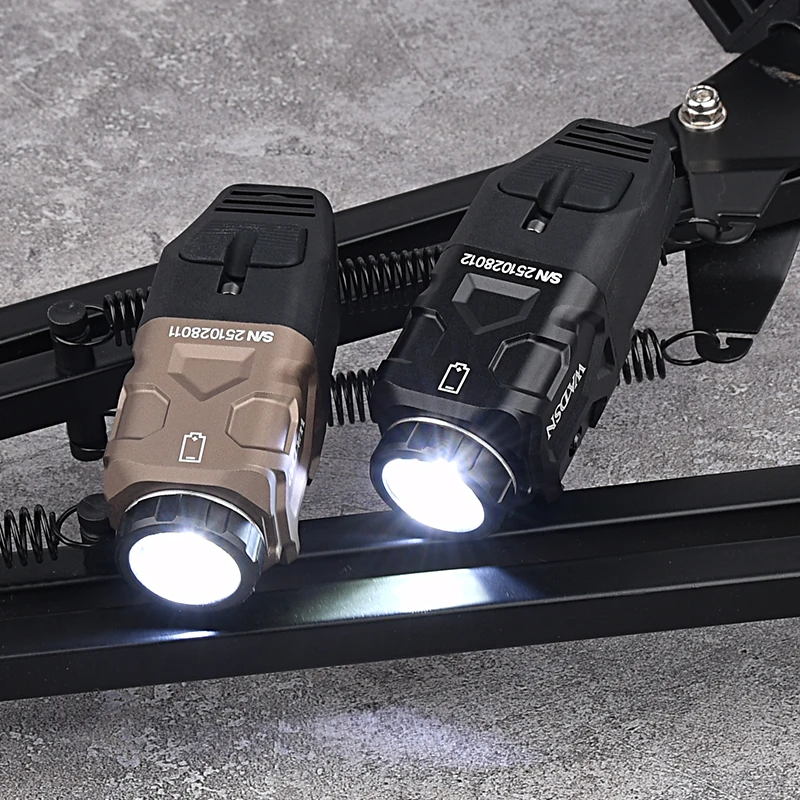 WADSN linterna táctica airsoft con riel Picatinny para pistola - imagen 4