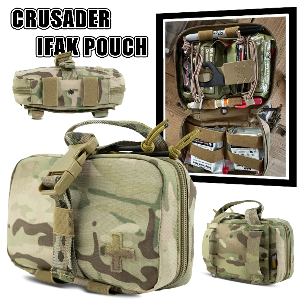 Bolsa táctica IFAK MOLLE de primeros auxilios con asas dobles