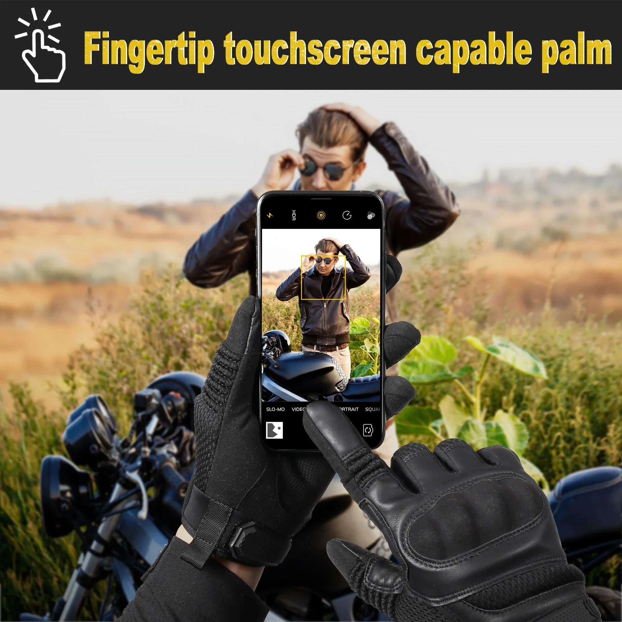 Guantes tácticos de dedo completo de cuero PU Airsoft combate Paintball caza trabajo bicicleta pantalla táctil equipo de protección antideslizante hombres - imagen 2