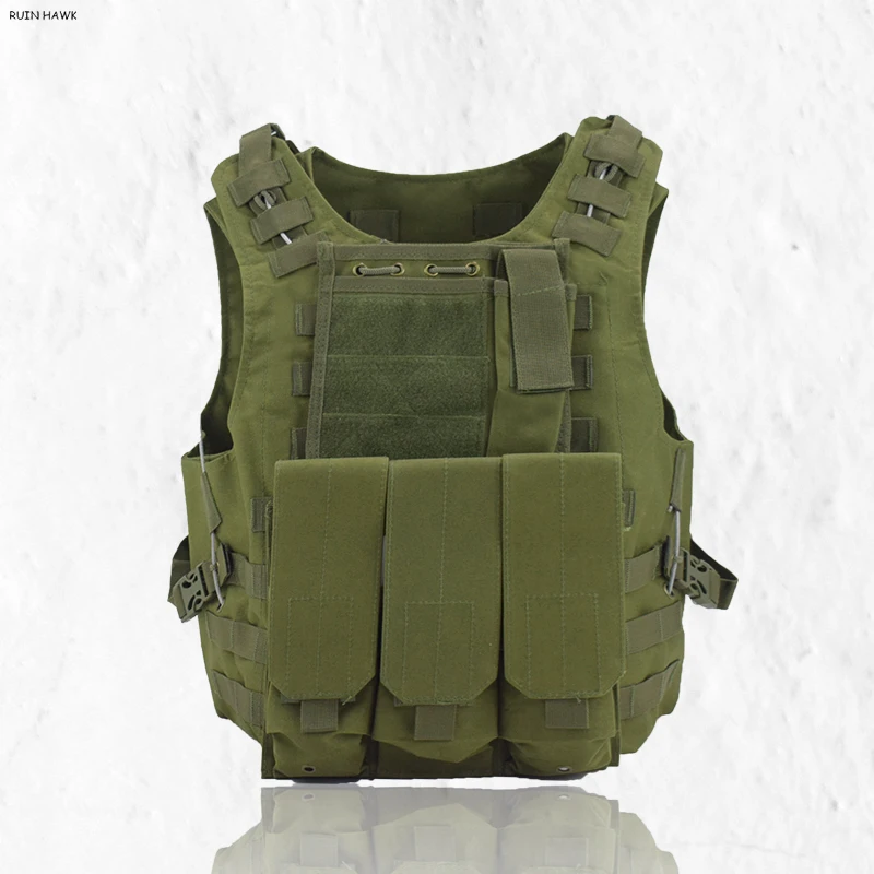 Chaleco de combate para hombre, Armadura de combate del Ejército, pistola de aire del Ejército, chaleco de caza, chaleco protector de entrenamiento de balas de color CS, ajustable al aire libre - imagen 5