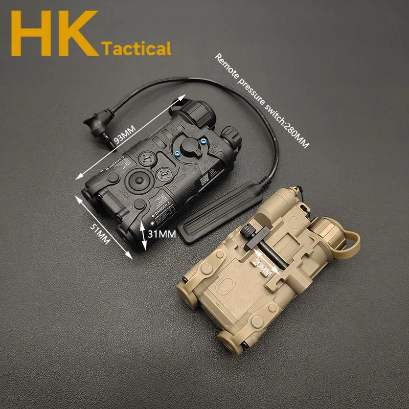 Puntero láser táctico de nailon L3 NGAL verde o rojo + láser IR + luz LED Srtobe para arma de caza Airsoft mira PEQ15 DBAL - imagen 5