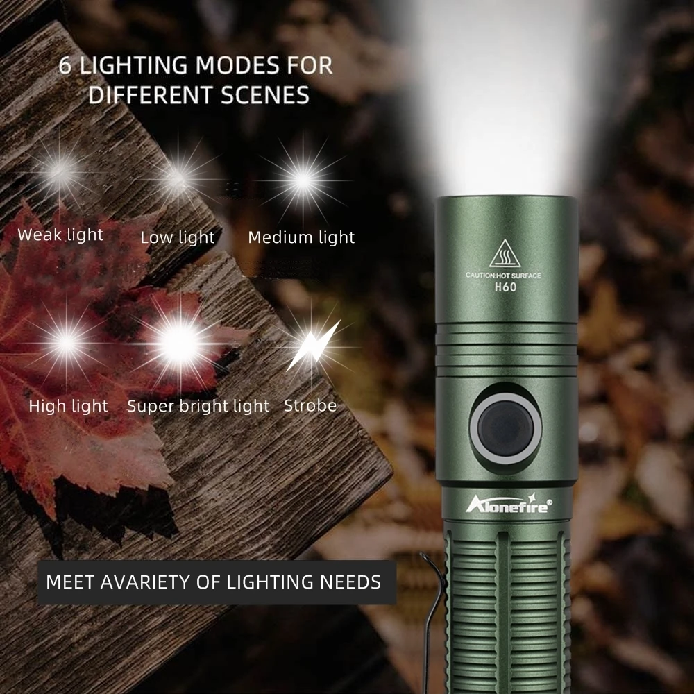 Linternas Led de alta potencia, linterna táctica de 1800 lúmenes, 1800LM, carga USB, para exteriores, senderismo, Camping, pesca, linterna de emergencia - imagen 4