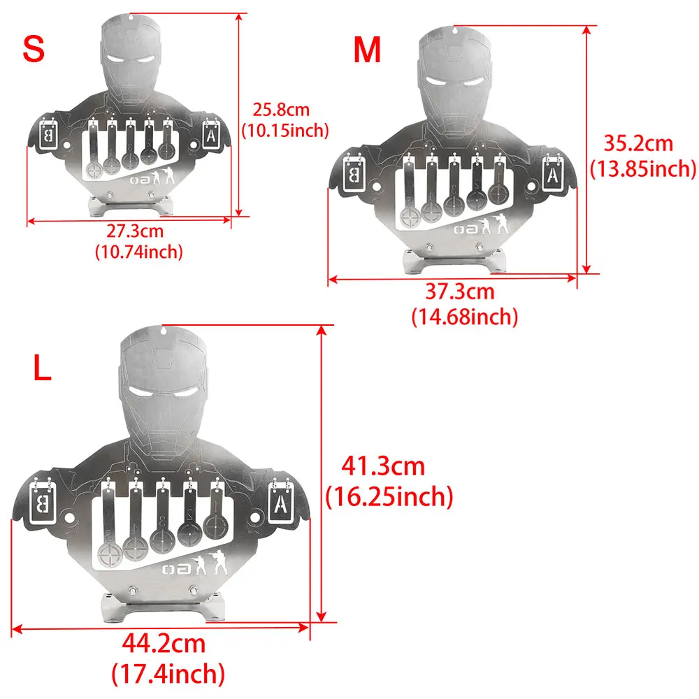 Objetivo de tiro S/M/L de acero inoxidable para objetivo objetivo, práctica de tiro, soporte para objetivo de entrenamiento - imagen 3