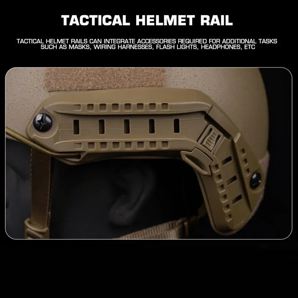 Casco táctico rápido versión arenada protección de tiro Airsoft ajustable salto al aire libre deporte ciclismo casco equipo - imagen 4
