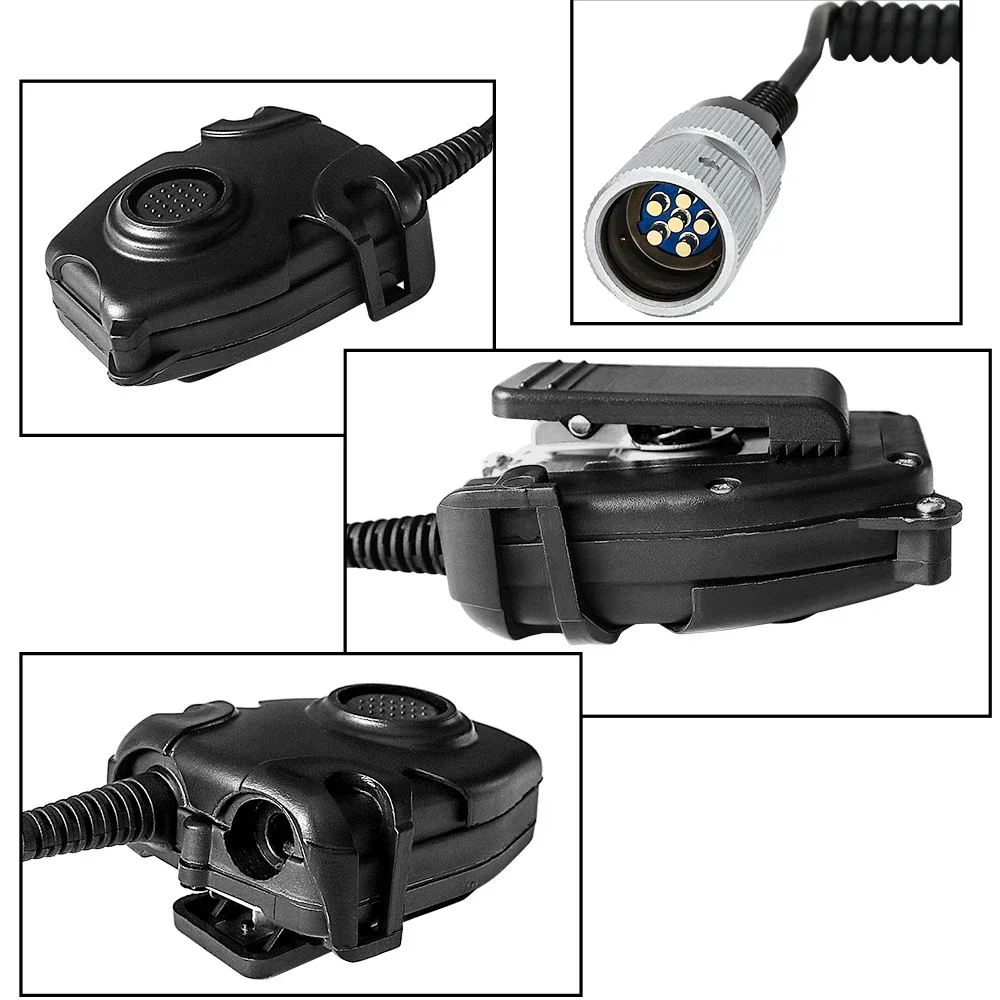 U94 PTT 6 pines Ptt para PRC 152 PRC 148 funda simulada adaptador de auriculares tácticos para auriculares militares COMTAC Airsoft Prc152 Prc148 - imagen 5