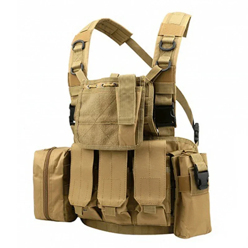 Chaleco táctico RRV Molle con bolsas para revistas, bolsa de almacenamiento, chaleco de combate, entrenamiento Airsoft, equipo de chaleco de armadura corporal para caza - imagen 5