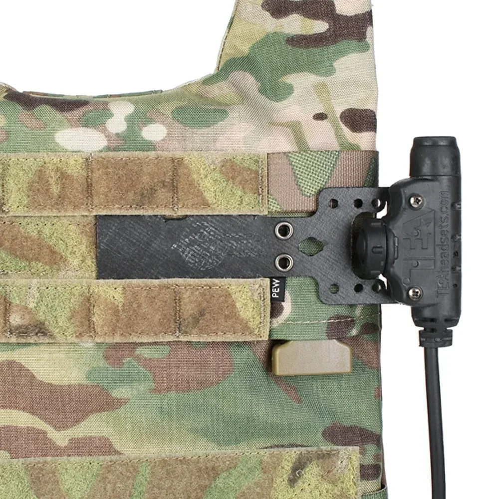 Chaleco táctico estilo AXL, tablero de montaje Universal PTT MOLLE para TEA Invisio - imagen 4
