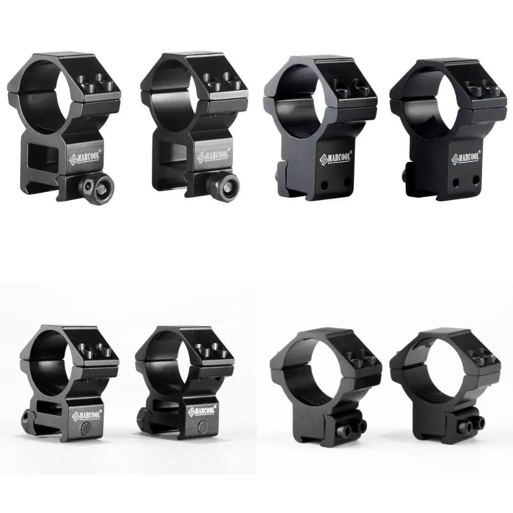 Marcool-anillo para mira telescópica, montaje de anillos para mira telescópica de 1mm, Riel de cola de milano de 20mm, Picatinny para equipos de Airsoft de caza, 2 piezas, 30mm