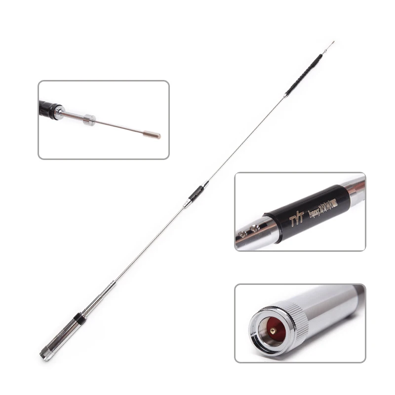 TYT TH-9800 Walkie Talkie multibanda Original conector de PL-259 inoxidable antena de alta ganancia para Radio de coche TYT TH-9800 Plus