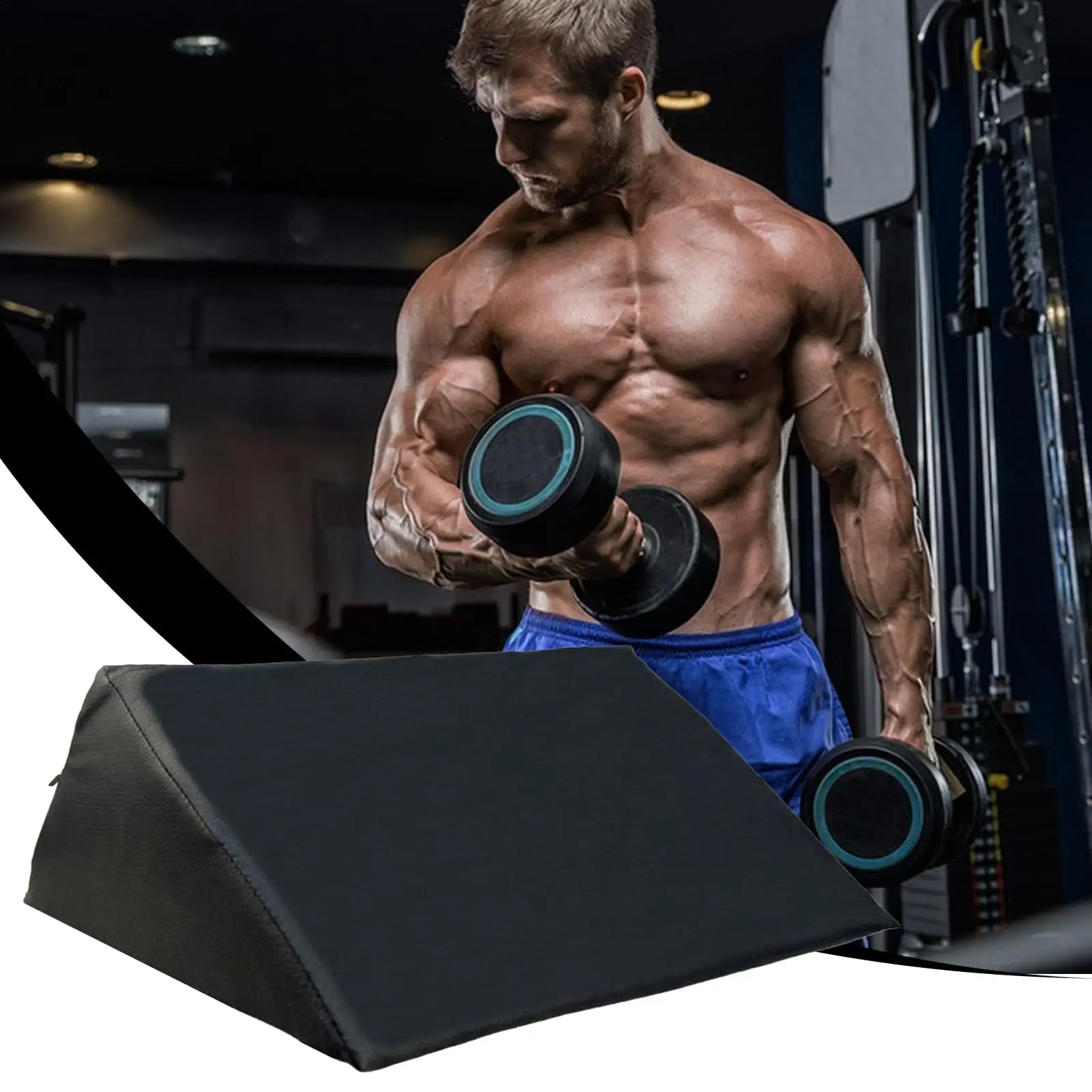 Preacher Curl Pad Soporte de brazo sentado 19,69x11,02x6,3 pulgadas Equipo de entrenamiento de bíceps para levantamiento de pesas Herramienta para el hogar de fuerza acolchada - imagen 5