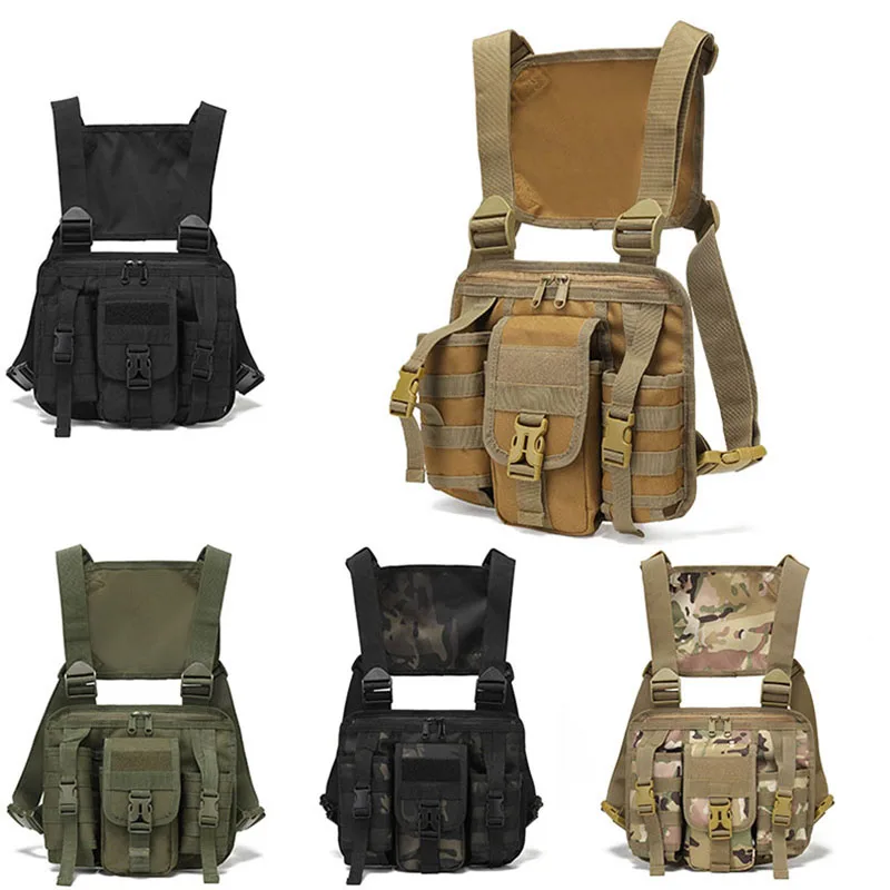 Bolsa táctica de pecho para escalada, almacenamiento Molle grande para hombres, pesca al aire libre, caza, senderismo, bolsa de comando, riñonera de viaje portátil - imagen 2
