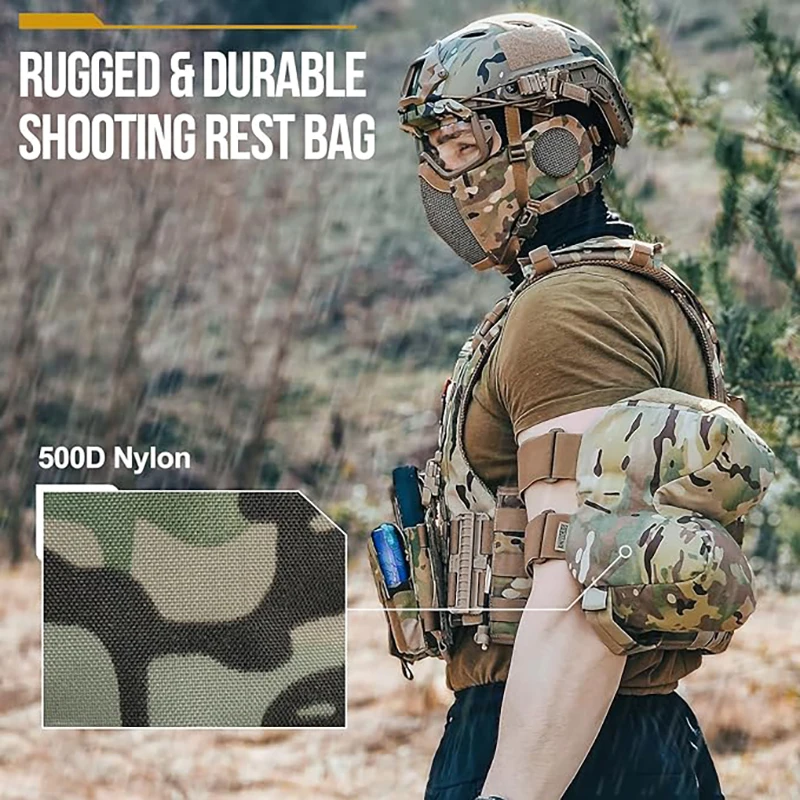 ONETIGRIS-bolsa de descanso para tiro, bolsa de tiro sin relleno, bolsa de arena para apretar para descanso de pistola, para tiro de largo alcance, fotografía de objetivo de caza - imagen 4