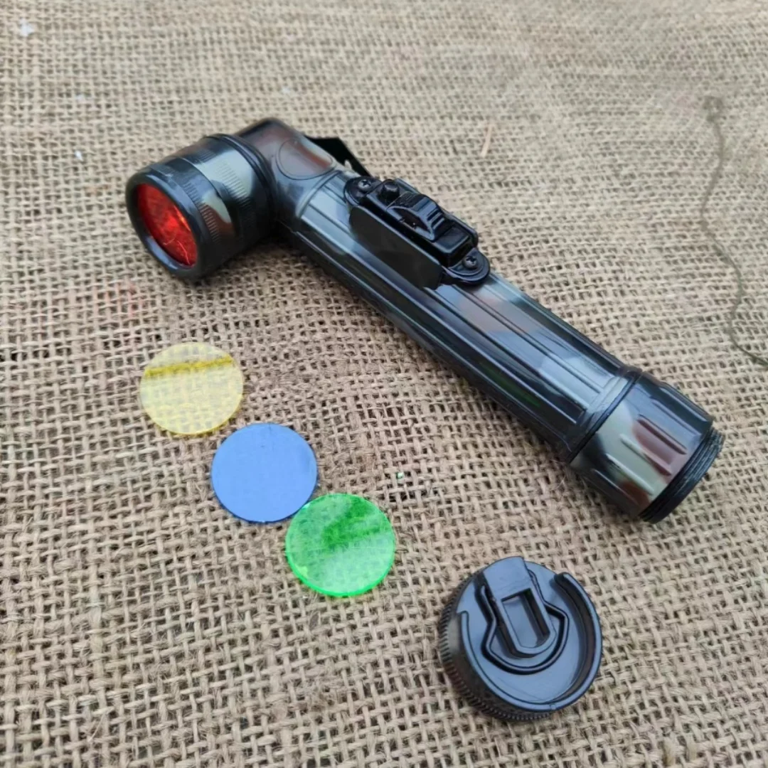 Linterna multilente de plástico tipo L, negra - imagen 3