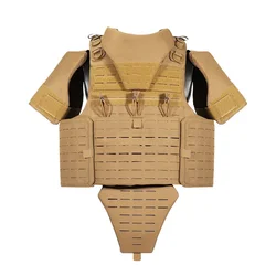 Yakeda Chaleco táctico MOLLE con portaplacas de corte láser