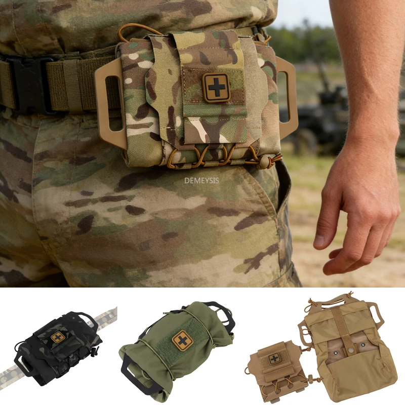 Kit de primeros auxilios táctico MOLLE, bolsa de emergencia para caza al aire libre, despliegue rápido de supervivencia, Kit de herramientas EDC multiusos para acampar