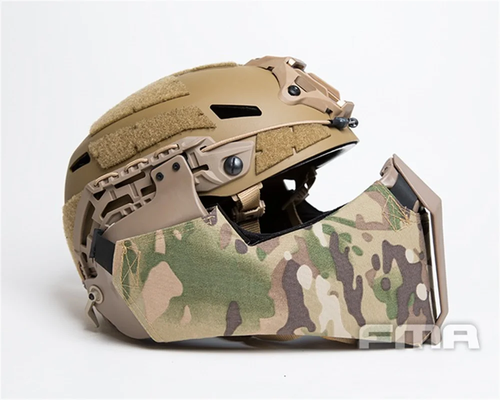 Cospaly Airsoft Mandible conexión de riel guía táctica media máscara facial para casco FAST/STS CCT/de corte alto - imagen 5