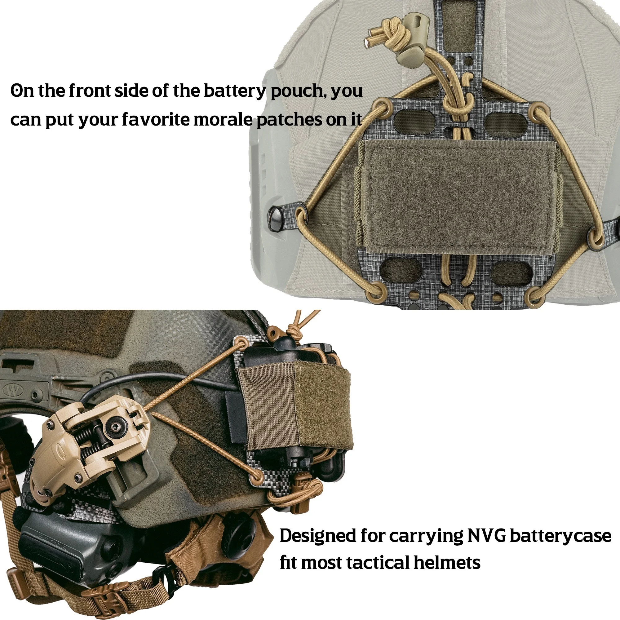 Sistema de retención de batería PVS31, casco táctico, bolsa de batería, corte láser, Tegri, Airsoft, Paintball, accesorios para casco, alma de baterías - imagen 5