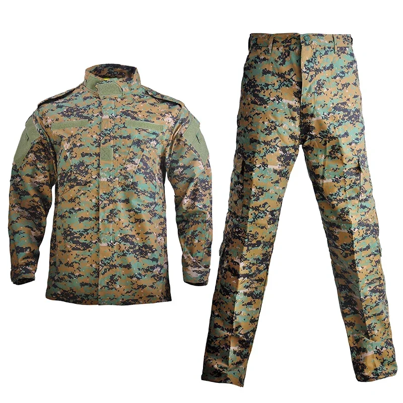 Uniforme de camuflaje de combate BDU, chaqueta y pantalones de entrenamiento táctico Airsoft, traje para hombre, ropa de caza de Paintball, juego Cs - imagen 2