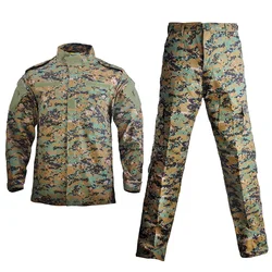 Uniforme de camuflaje de combate BDU, chaqueta y pantalones de entrenamiento táctico Airsoft, traje para hombre, ropa de caza de Paintball, juego Cs