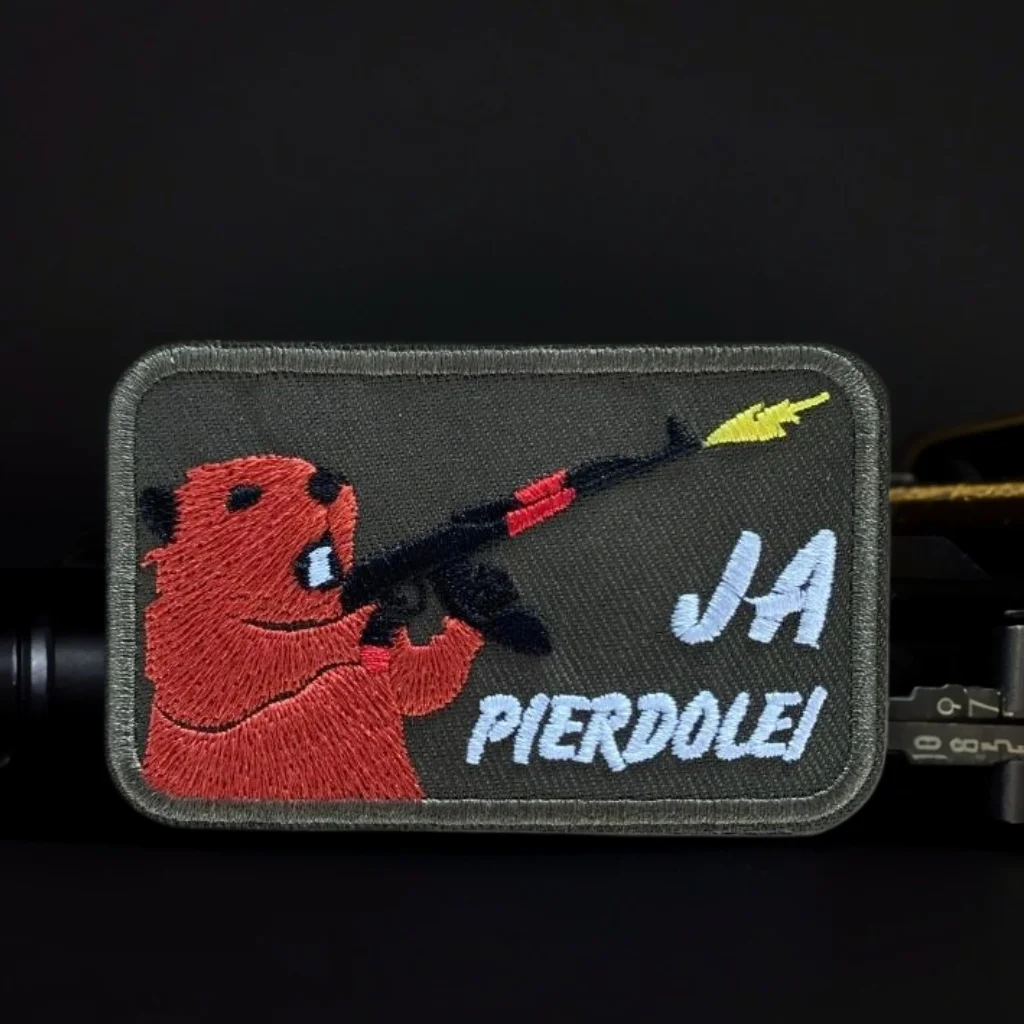 Parche táctico de castor, insignia de moral con gancho y bucle bordado, brazalete militar, pegatinas para mochila - imagen 3