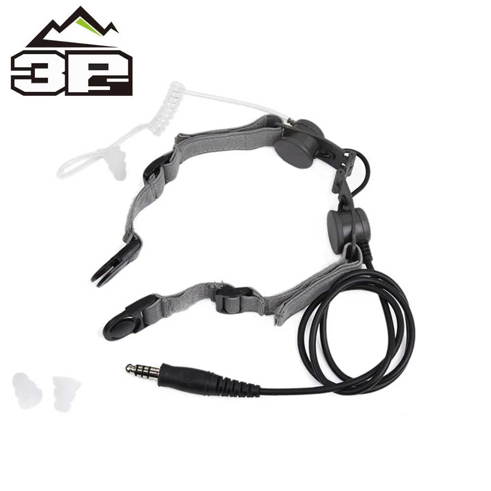 Wadsn-Adaptador de micrófono de garganta para auriculares, dispositivo táctico de doble cara, de tono alto, estilo EVO III, Softair, WZ033, nuevo - imagen 4