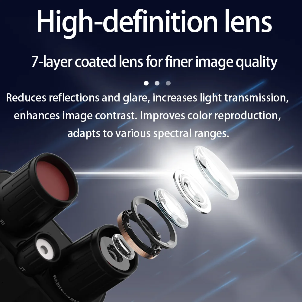 Binocular táctico infrarrojo con Zoom Digital 8X, telescopio 4K UHD 40MP 600M, visión nocturna, cámara de rastreo de caza con batería de 5000MAH - imagen 3