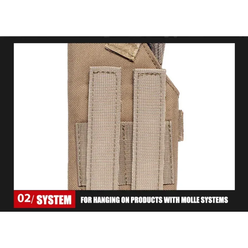 Funda para pistola táctica, funda para pistola con cinturón Molle para tiradores diestros M9 1911 Glock 17 19 22 23 31 32 34 35 - imagen 2