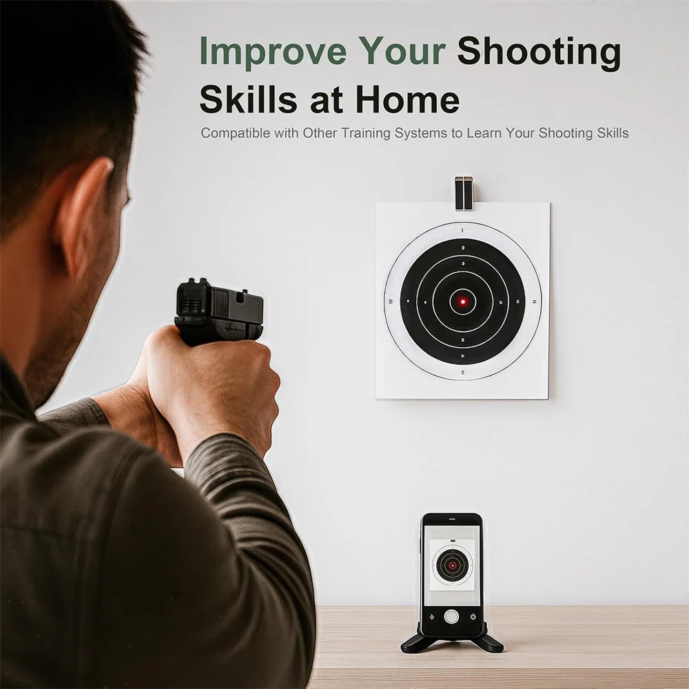 Sistema de entrenamiento de fuego seco de 9x19 mm Cartucho de entrenamiento láser 2 en 1 Vista de orificio láser de 9 mm para práctica de disparo y entrenamiento de fuego seco - imagen 5