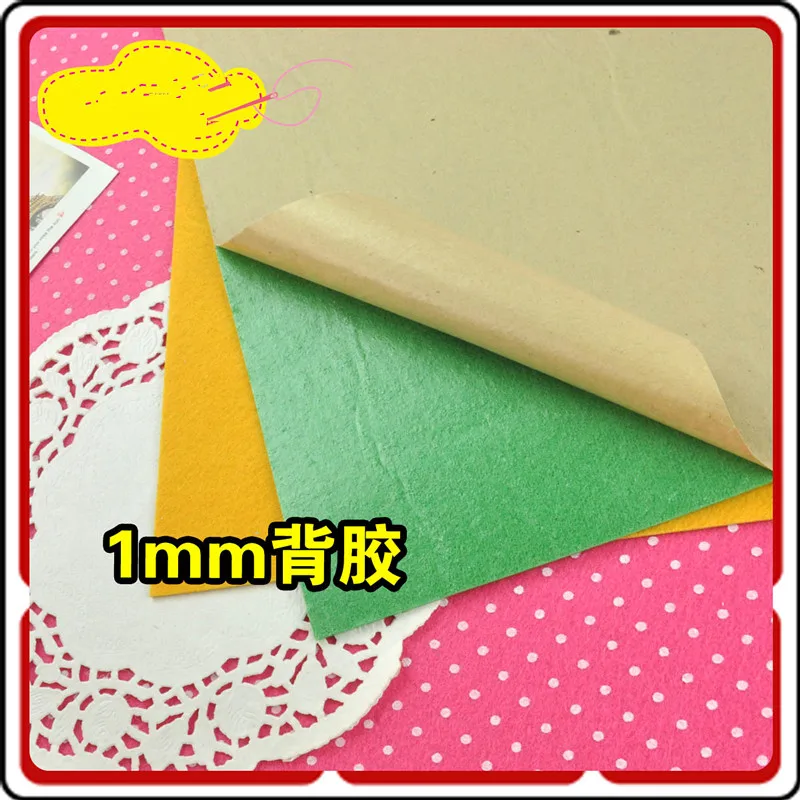 Flores de fieltro no tejidas hechas a mano autoadhesivas, manualidades de tela DIY, muñecas de juguete coloridas, Material de costura, punzón de aguja, decoración del hogar, 1mm - imagen 4