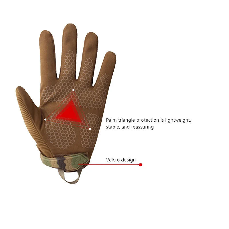 Guantes de combate militar de dedo completo para hombre, tiro con pistola de aire tipo bala de color con pantalla táctil, caza, guantes de camuflaje antideslizantes, usables - imagen 4