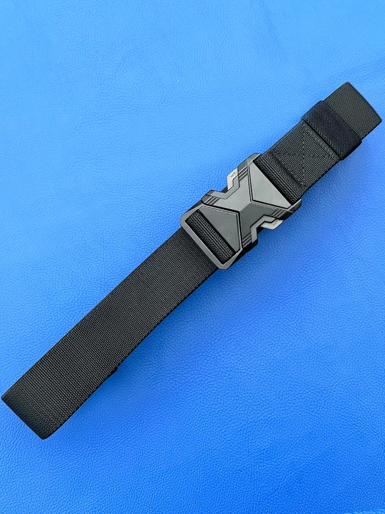 Cinturón trenzado de armadura de diamante para hombres, cinturón de mezclilla de entrenamiento, hebilla de apertura rápida de Metal, táctico al aire libre, informal, todo en uno - imagen 5