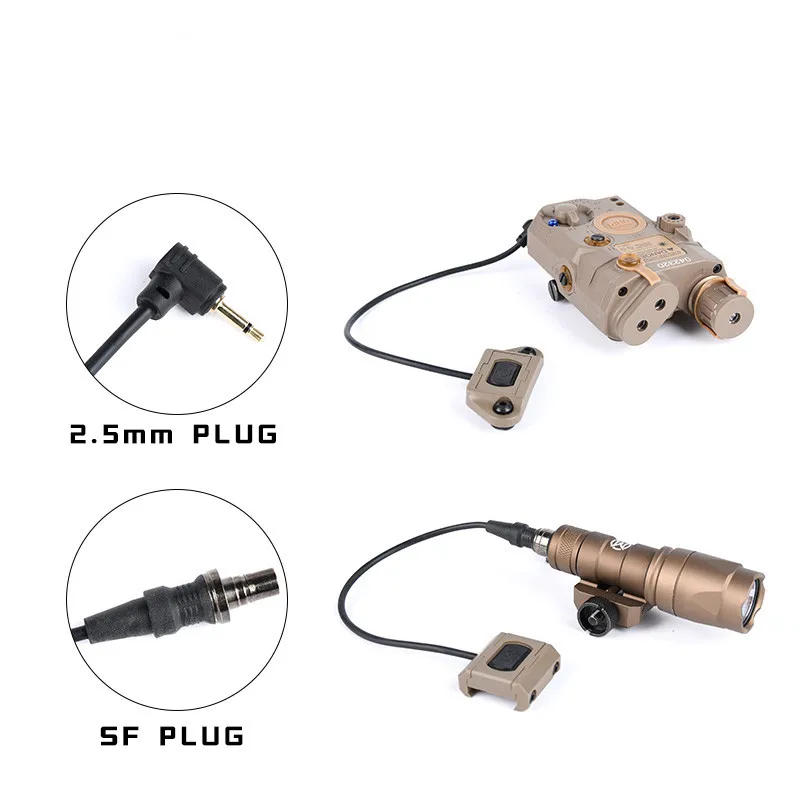 WADSN interruptor remoto de presión táctica, enchufe de grúa ModButton trasero de doble función, PEQ15 DBAL A2 láser AR15 Airsoft M600 linterna - imagen 2