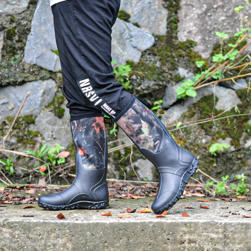 Botas de lluvia impermeables y transpirables para deportes al aire libre, botas de caza de camuflaje antideslizantes para mantener el calor, zapatos aguas arriba - imagen 5