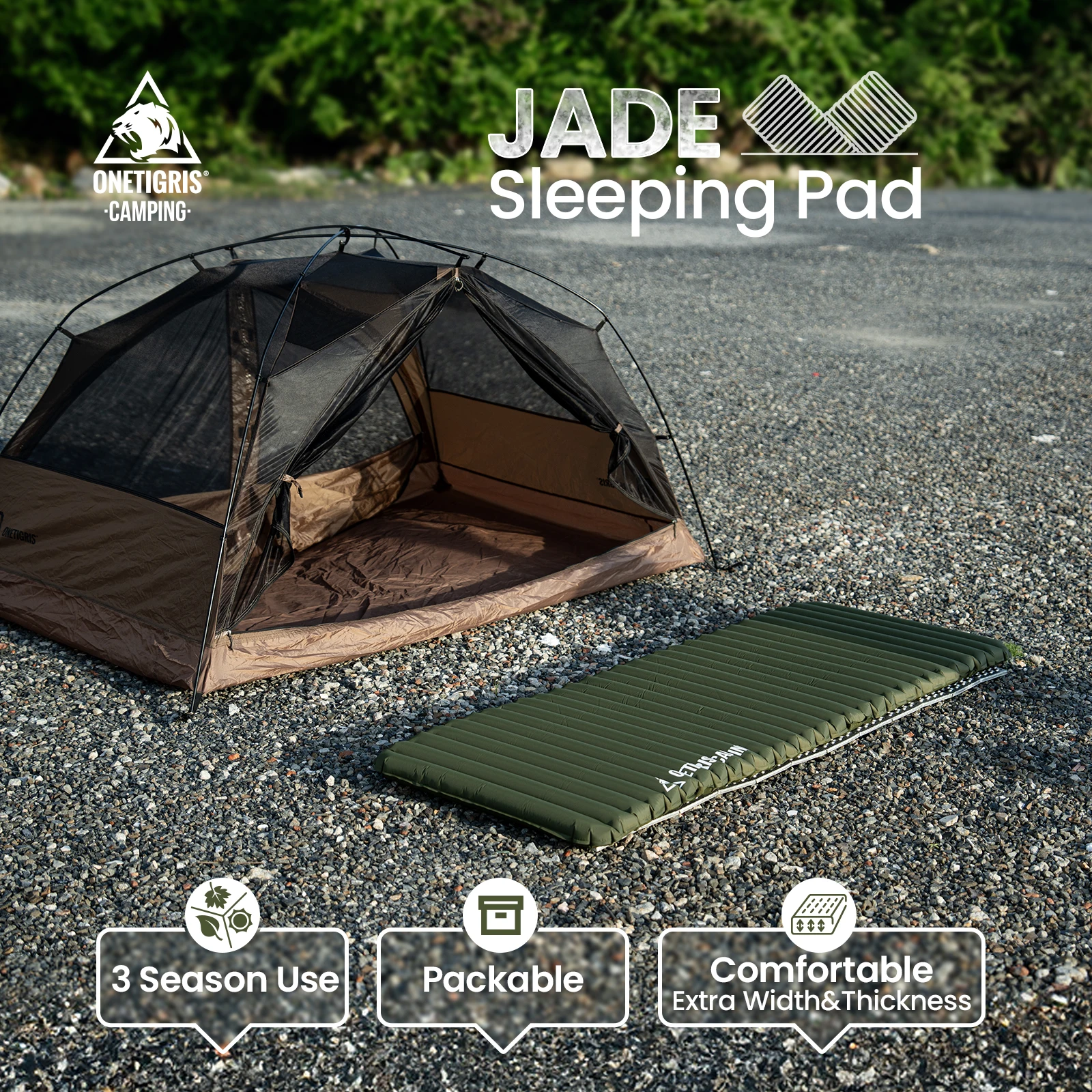 OneTigris colchón inflable de aire para camping, senderismo y coche - imagen 4
