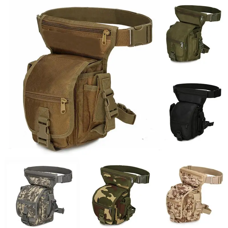Bolsa táctica militar para muslo, riñonera multifuncional, bolsa impermeable para senderismo y acampada al aire libre, correa ajustable para el muslo - imagen 3