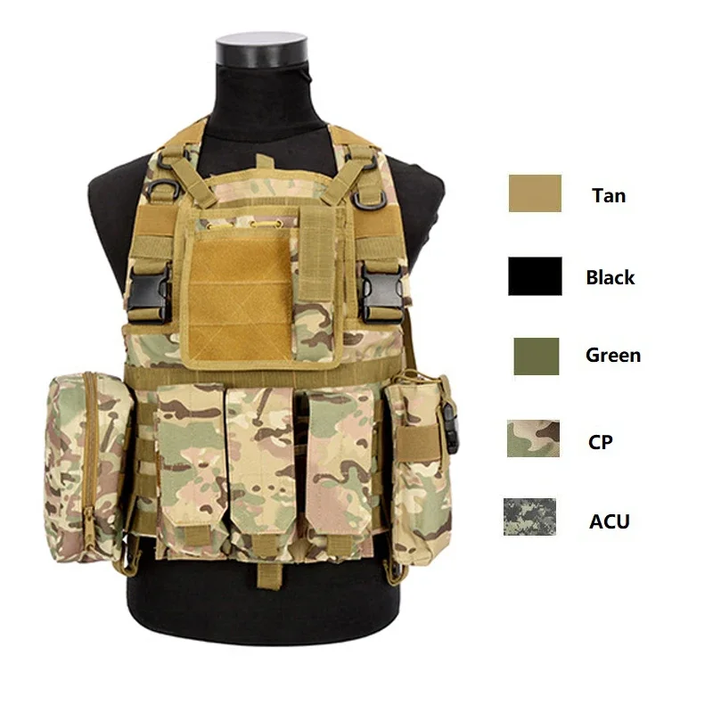 Chaleco de combate táctico USMC Molle TMC RRV, aparejo de pecho, arnés de Paintball, Airsoft, bolsa Mag Multicam - imagen 3