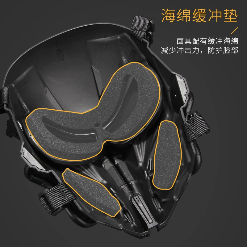 Máscara táctica de cara completa para caza, entrenamiento CS, disfraz de Halloween, accesorios de máscara - imagen 5
